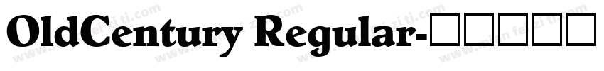 OldCentury Regular字体转换
